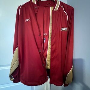 Reebok Wine and Gold Cleveland Cavs Jacket & Pants Warm Up Suit. Vintage.